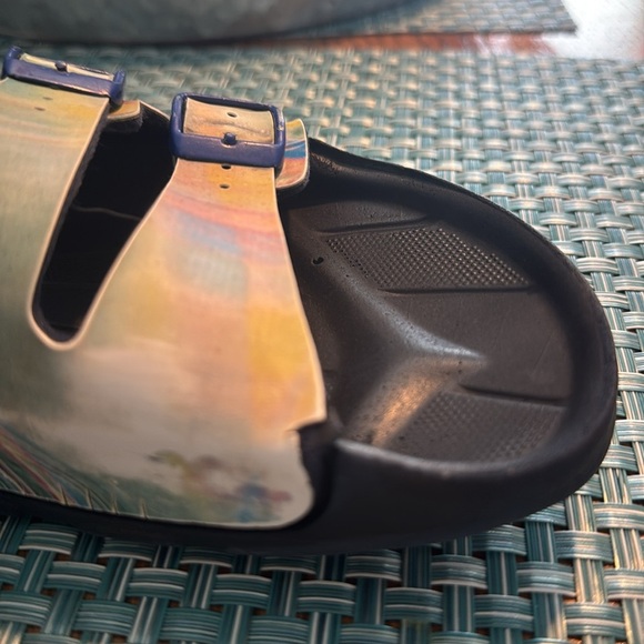 Birkenstock Birki’s Multicolor Waterproof Rainbow 3Strap Florida Slide Sandals - Picture 7 of 8